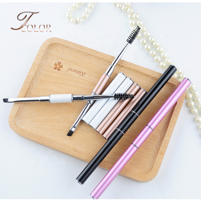 Good Quality Double Side Spiral Eyelash Extension Eyebrow Mascara Wand Brush with Metal Cap