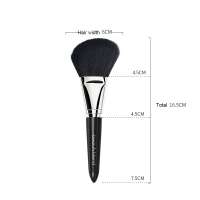 Black Single Smudge Face Blush Contour Cosmetic Brush Soft Loose Makeup Powder Brush