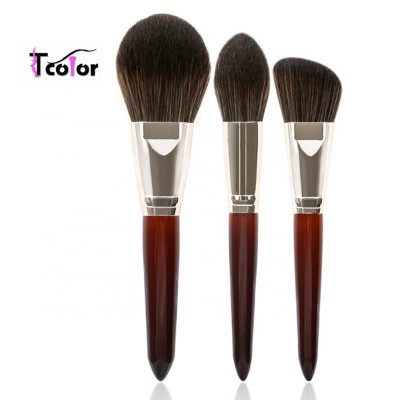 12 Sets Of American Tools Brown Red Full Set Of Long Wooden Handle Long Rod Makeup Brush Cross-border