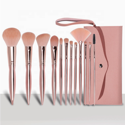 2020 Private Label Custom OEM Taklon 12pcs Rose Gold Makeup Brush Set